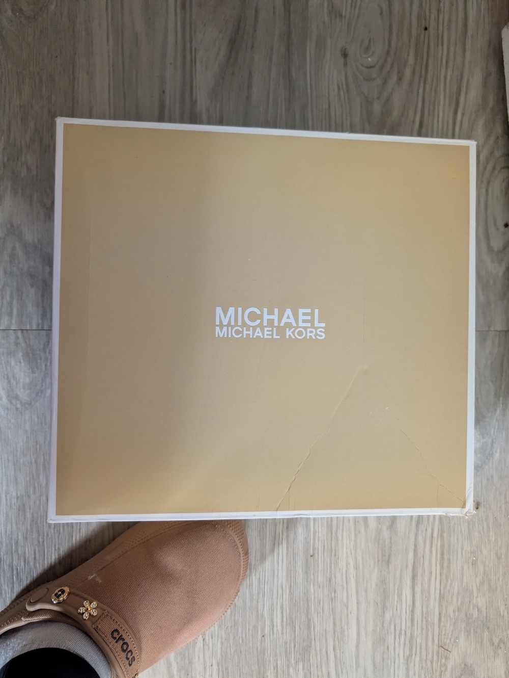 Michael Kors Brown Logo Lace-Up Lug Sole Ankle Boots with Gold Accents - Picture 3 of 6